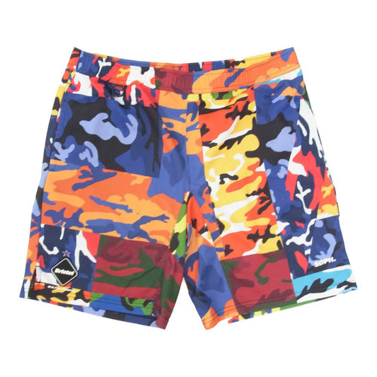 F.C.R.B. エフシーアールビー FCRB-180021 GAME SHORTS カモフラカラーブロック ゲームショーツ ハーフパンツ マルチカラー系 L【中古】