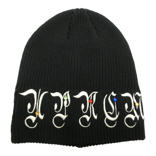 Supreme シュプリーム 25AW x 蒼産業 AOI Gems Beanie ジェムズ ビーニー ニット キャップ 帽子 ブラック系 58cm【美品】【中古】
