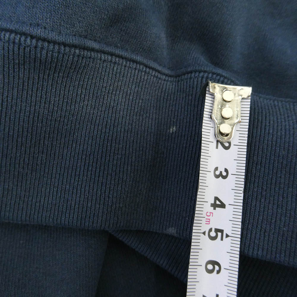 Supreme シュプリーム 23SS Denim Collar Half Zip Sweatshirt デニムカラー ハーフジップ スウェットシャツ トレーナー ネイビー系 L【中古】