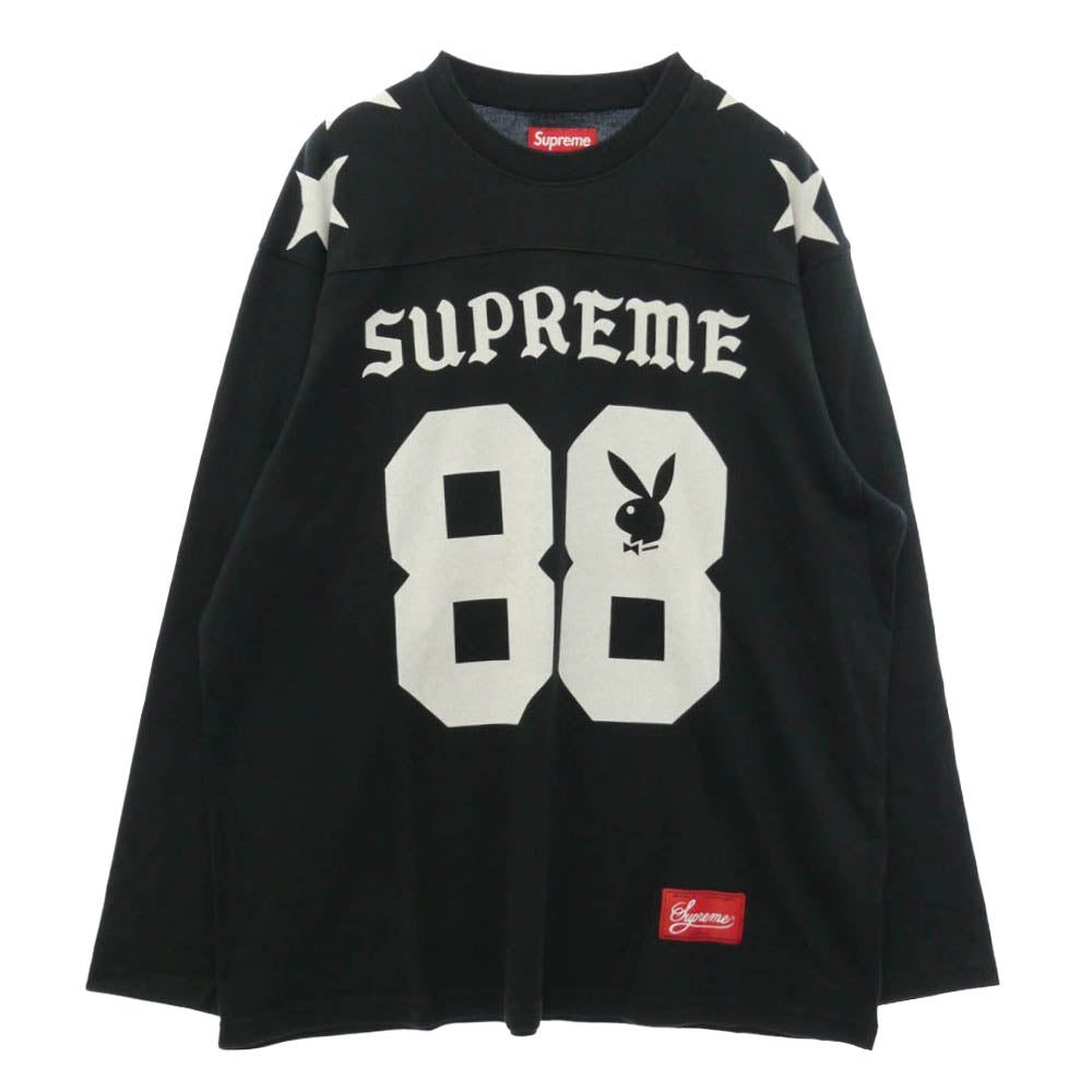 Supreme シュプリーム PLAYBOY プレイボーイ 26SS x Playboy プレイボーイ L/S Football Top 長袖 フットボール カットソー ロンT ブラック系 L【中古】