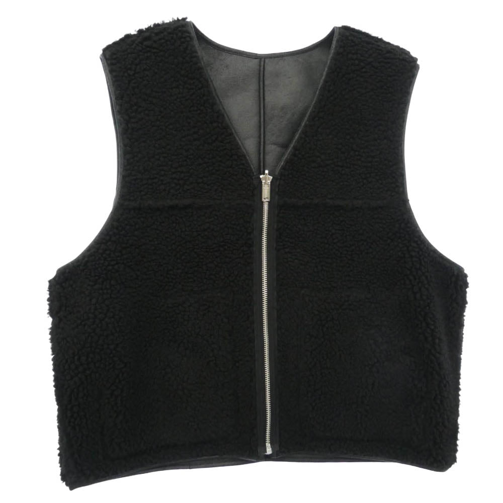 Supreme シュプリーム 24AW Reversible Faux Shearling Work Vest リバーシブル フォー シアリング ワーク ボア ベスト ブラック系【美品】【中古】