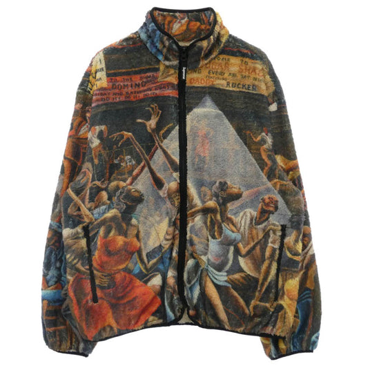 Supreme シュプリーム 25SS x Ernie Barnes アーニーバーンズ Fleece Jacket 総柄 フリース ジャケット マルチカラー系 L【美品】【中古】