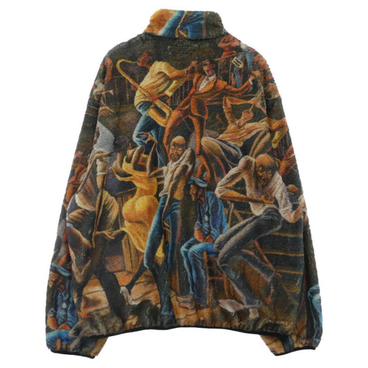 Supreme シュプリーム 25SS x Ernie Barnes アーニーバーンズ Fleece Jacket 総柄 フリース ジャケット マルチカラー系 L【美品】【中古】
