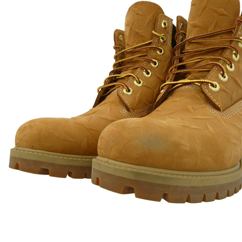 Supreme シュプリーム Timberland ティンバーランド 23AW × Timberland ティンバーランド Diamond Plate 6inch Premium Waterproof Boot ダイアモンドプレート 6インチ プレミアム ウォータープルーフ ブーツ ライトブラウン系 27cm【中古】