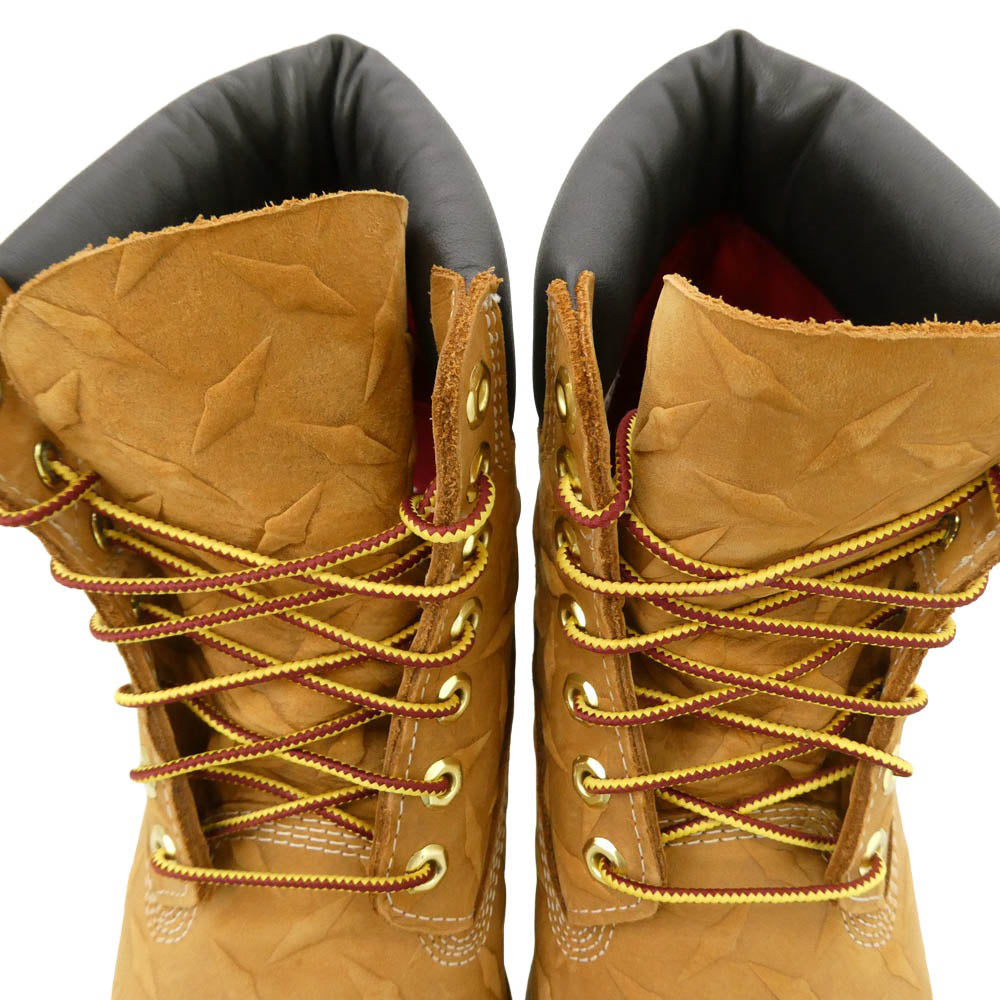 Supreme シュプリーム Timberland ティンバーランド 23AW × Timberland ティンバーランド Diamond Plate 6inch Premium Waterproof Boot ダイアモンドプレート 6インチ プレミアム ウォータープルーフ ブーツ ライトブラウン系 27cm【中古】