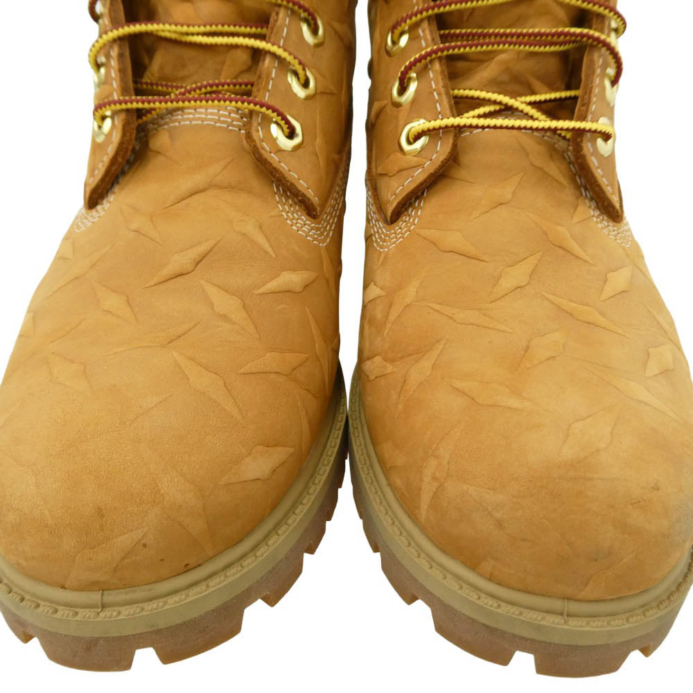 Supreme シュプリーム Timberland ティンバーランド 23AW × Timberland ティンバーランド Diamond Plate 6inch Premium Waterproof Boot ダイアモンドプレート 6インチ プレミアム ウォータープルーフ ブーツ ライトブラウン系 27cm【中古】