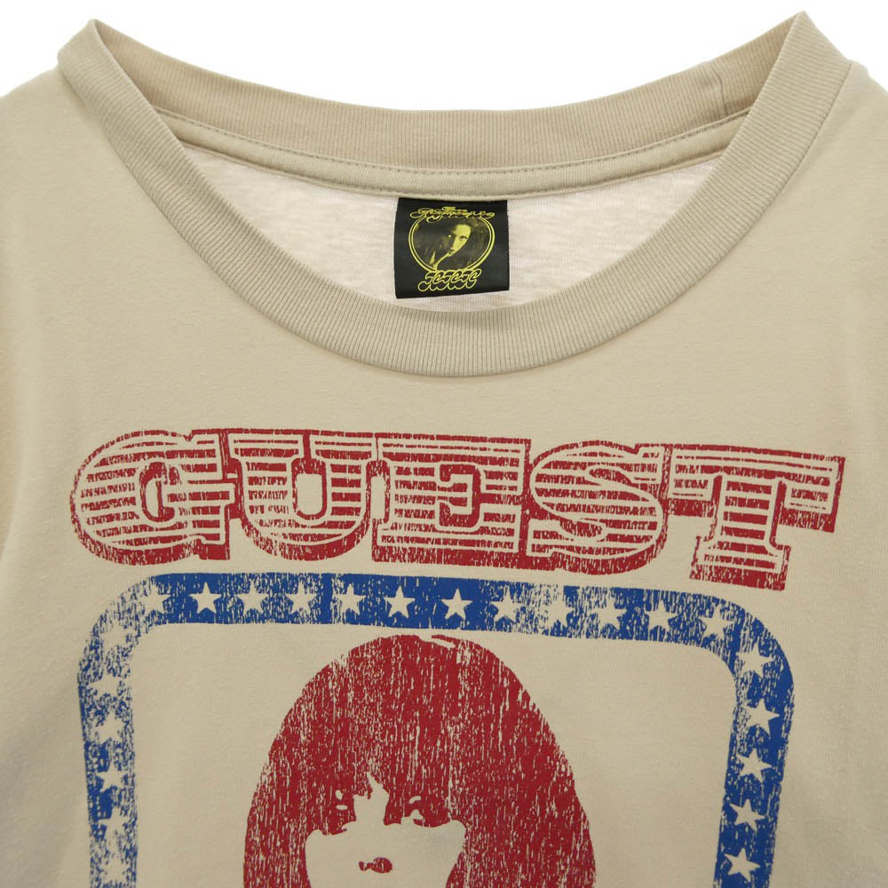 HYSTERIC GLAMOUR ヒステリックグラマー 5CT-0361 THEE HYSTERIC XXX GUEST GIRL ゲストガールプリント クルーネック 半袖 Tシャツ ベージュ系 S【中古】