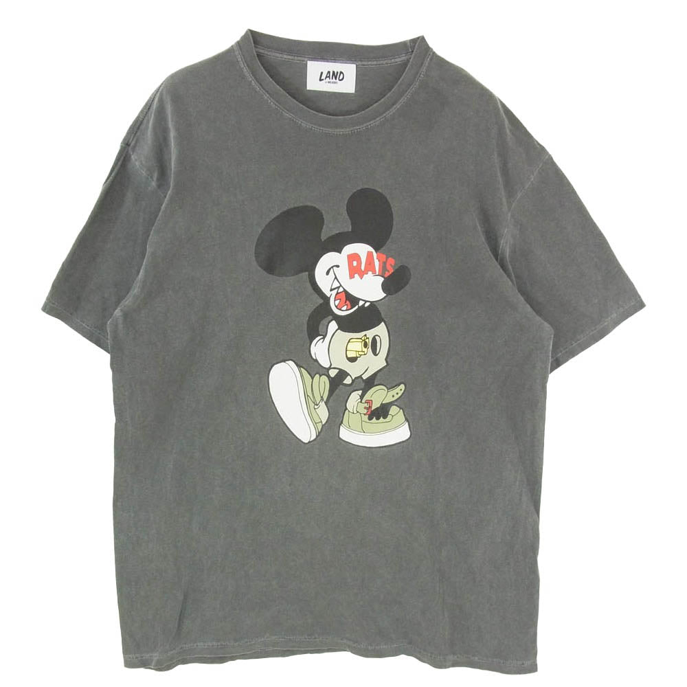 MILKBOY ミルクボーイ 60223206 LAND by MILKBOY RATS GUNNER TEE クルーネック 半袖 Tシャツ グレー系 サイズ表記無【中古】