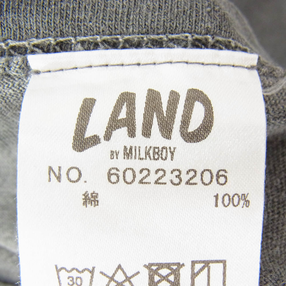 MILKBOY ミルクボーイ 60223206 LAND by MILKBOY RATS GUNNER TEE クルーネック 半袖 Tシャツ グレー系 サイズ表記無【中古】