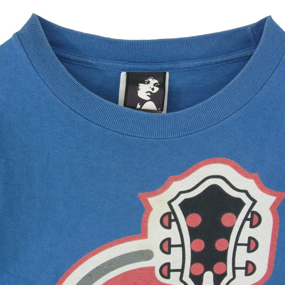 HYSTERIC GLAMOUR ヒステリックグラマー 4CL-2781 SOUND サウンドプリント クルーネック 七分袖 カットソー Ｔシャツ ブルー系 S【中古】
