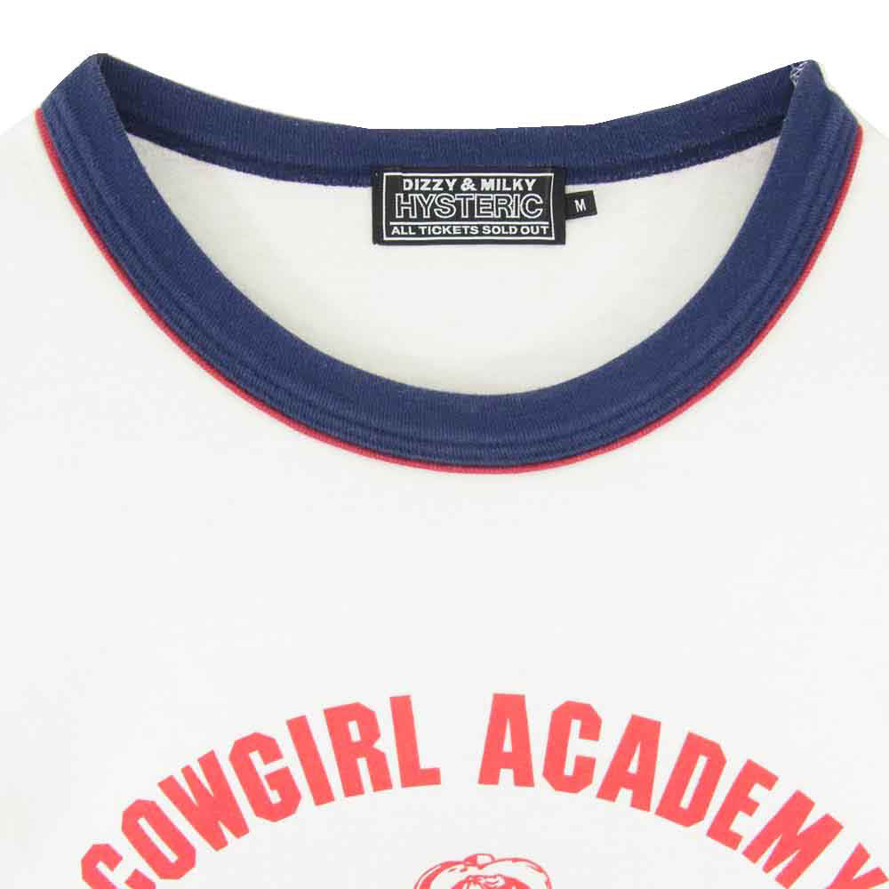 HYSTERIC GLAMOUR ヒステリックグラマー 23SS 02232CT13 COW GIRL カウガールプリント リンガー 半袖 Tシャツ カットソー ホワイト系 M【中古】