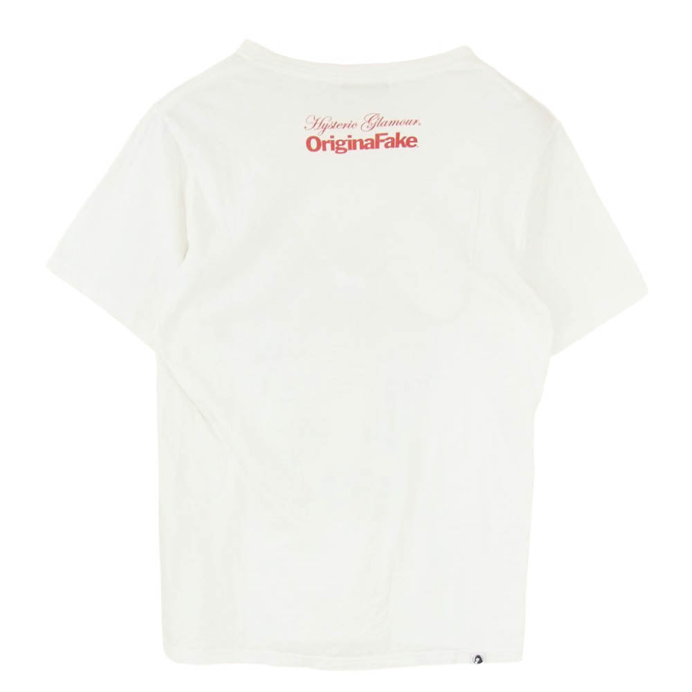 HYSTERIC GLAMOUR ヒステリックグラマー 0212CT23 KAWS カウズ ORIGINAL FAKE オリジナルフェイク ガールプリント カウズ 半袖 Tシャツ ホワイト系 M【中古】