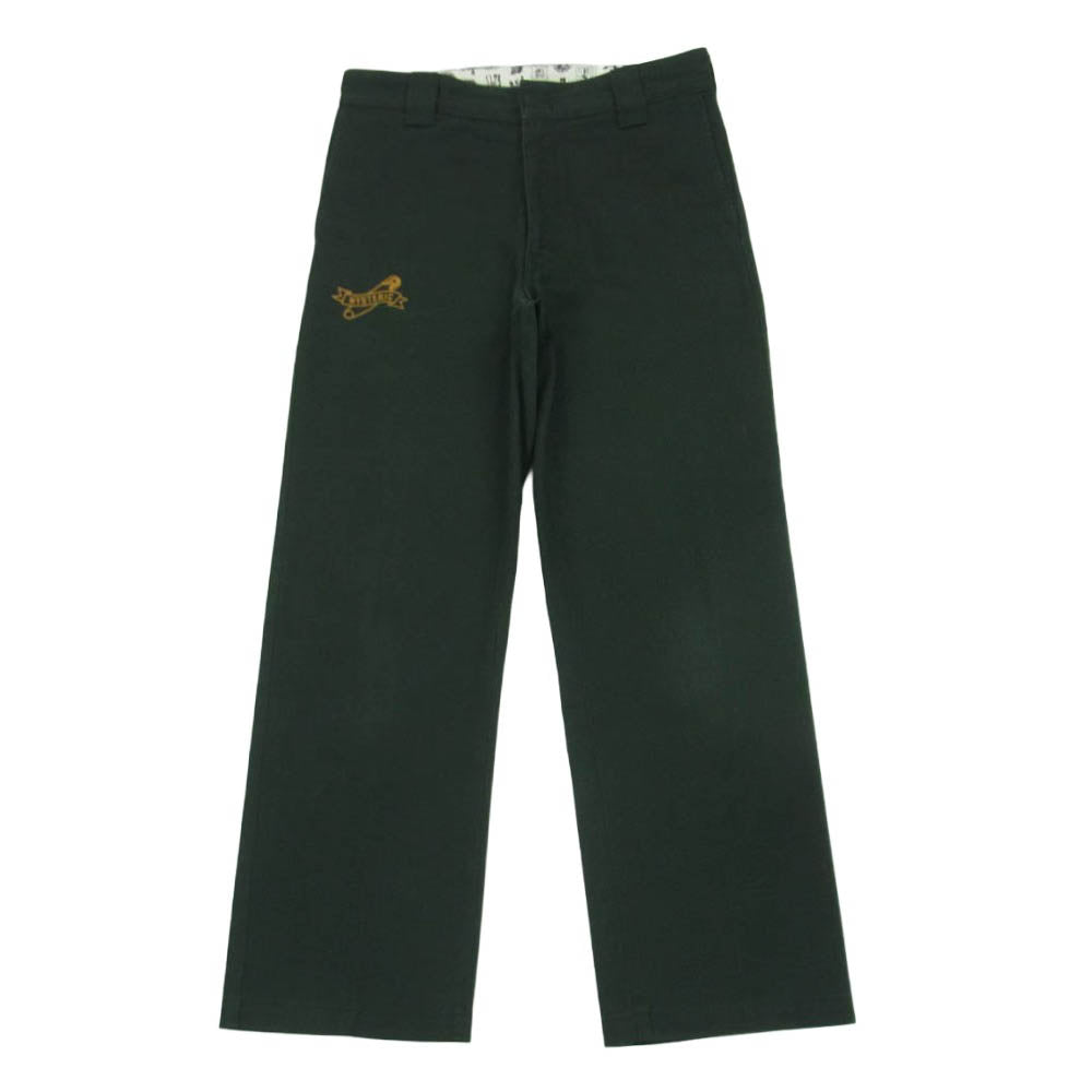 HYSTERIC GLAMOUR ヒステリックグラマー 22SS 02221AP18 HYSTERIC PIN ヒステリックピン 安全ピンプリント チノパンツ ワークパンツ グリーン系 ダークグリーン系 M【中古】