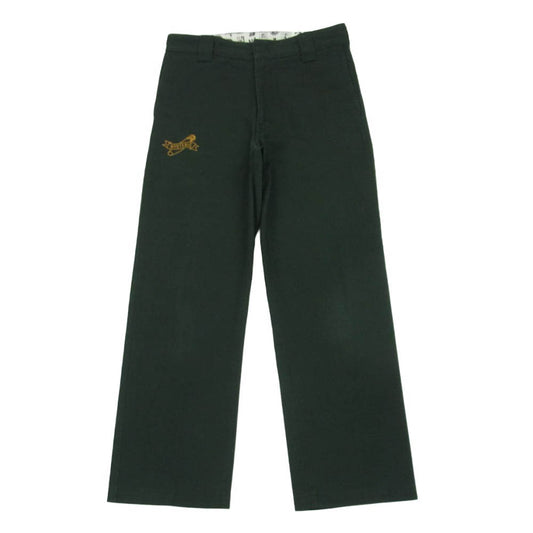 HYSTERIC GLAMOUR ヒステリックグラマー 22SS 02221AP18 HYSTERIC PIN ヒステリックピン 安全ピンプリント チノパンツ ワークパンツ グリーン系 ダークグリーン系 M【中古】