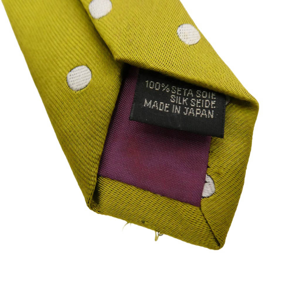 WACKO MARIA ワコマリア 東京HAT ROCKERS 東京ハットロッカーズ 別注 シルク100％ ドット ネクタイ モスグリーン系【中古】