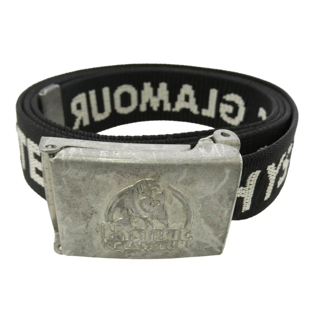 HYSTERIC GLAMOUR ヒステリックグラマー ガールバックル ロゴ ガチャベルト ブラック ブラック系【中古】