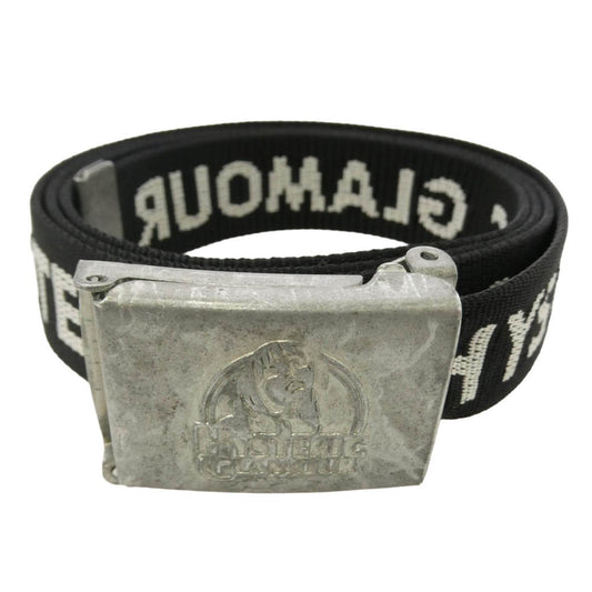 HYSTERIC GLAMOUR ヒステリックグラマー ガールバックル ロゴ ガチャベルト ブラック ブラック系【中古】