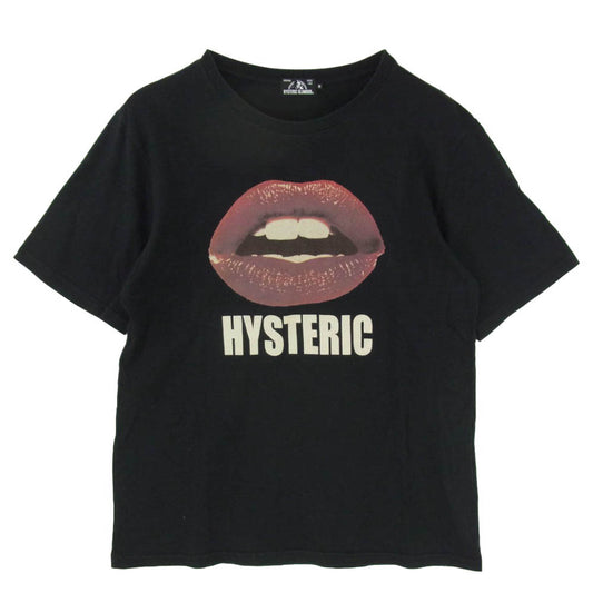 HYSTERIC GLAMOUR ヒステリックグラマー 18SS 02182CT34 LIPS リップス マウスプリント クルーネック 半袖 Tシャツ ブラック系 M【中古】