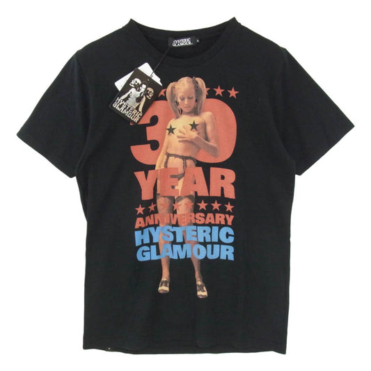 HYSTERIC GLAMOUR ヒステリックグラマー 24AW 0243CT20 30周年 30th ANNIVERSARY アニバーサリー ガールプリント 半袖 Tシャツ ブラック系 M【極上美品】【中古】