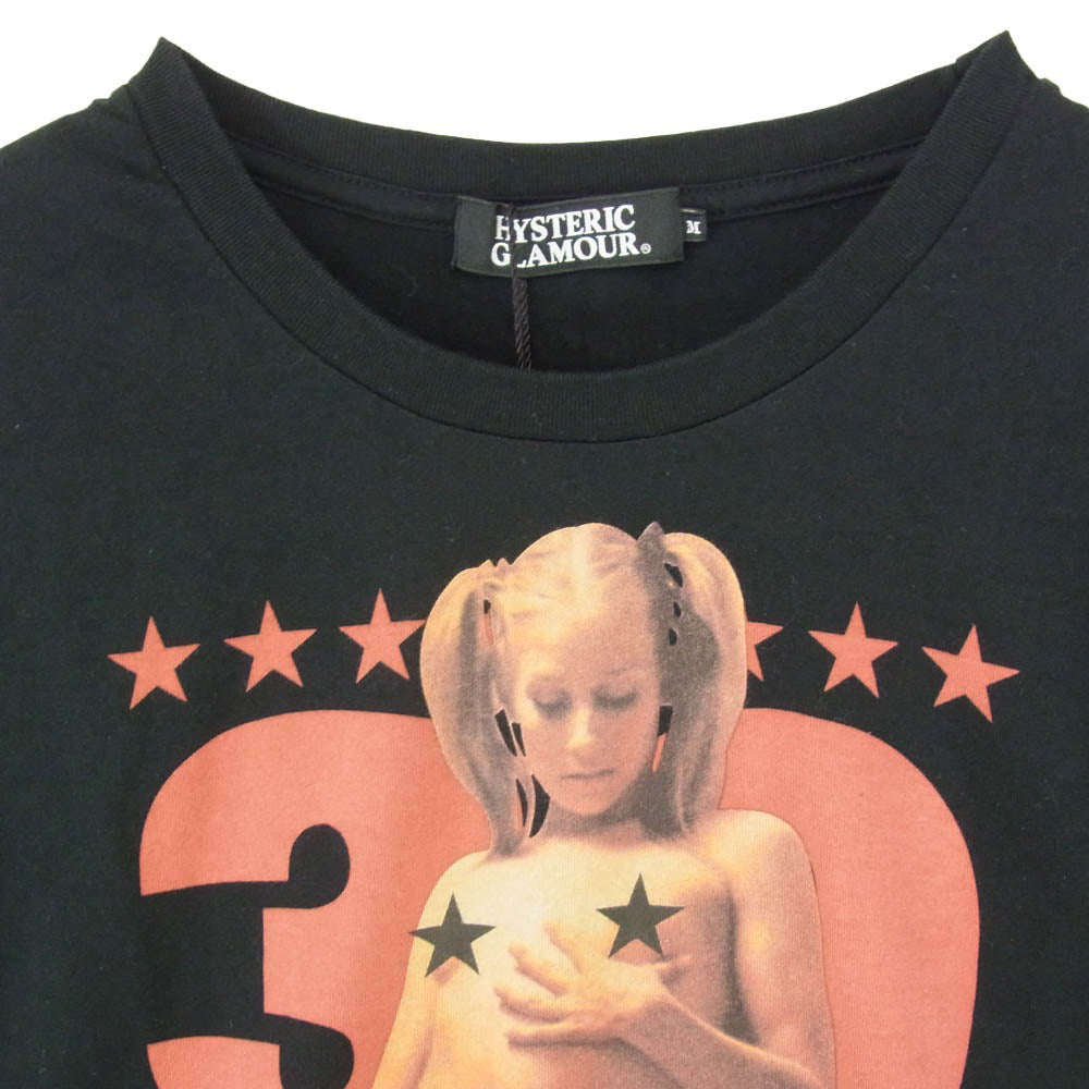 HYSTERIC GLAMOUR ヒステリックグラマー 24AW 0243CT20 30周年 30th ANNIVERSARY アニバーサリー ガールプリント 半袖 Tシャツ ブラック系 M【極上美品】【中古】