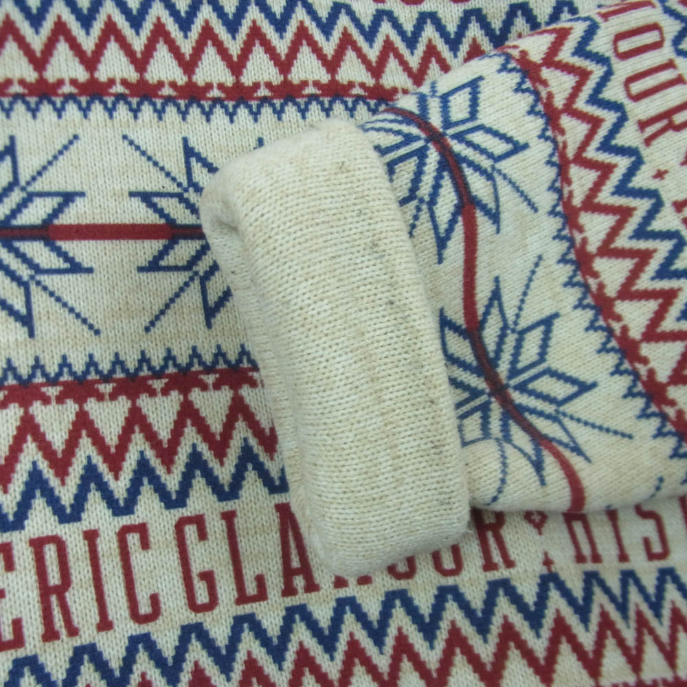 HYSTERIC GLAMOUR ヒステリックグラマー 23AW 02233CS01 SPADE NORDIC柄 ノルディック柄 クルーネック ニット セーター オフホワイト系 レッド系 ブルー系 L【中古】