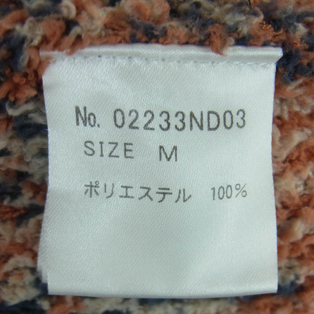 HYSTERIC GLAMOUR ヒステリックグラマー 23AW 02233ND03 SEE NO EVIL ジャカード シーノーエビル ショール カーディガン ネイビー系 ベージュ系 オレンジ系 M【中古】