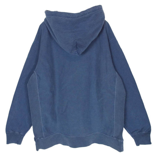 STANDARD CALIFORNIA スタンダードカリフォルニア SD US Cotton Logo Hood Sweat ヴィンテージウォッシュ加工 ロゴ スウェット パーカー インディゴブルー系 L【美品】【中古】