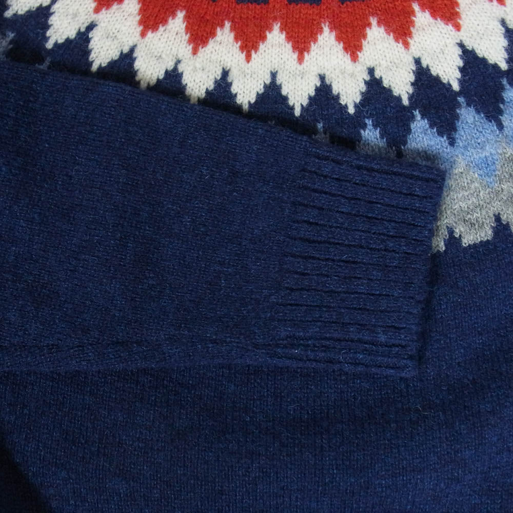 STANDARD CALIFORNIA スタンダードカリフォルニア SD NORDIC SWEATER ノルディック セーター ニット ネイビー系 M【極上美品】【中古】