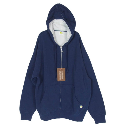 STANDARD CALIFORNIA スタンダードカリフォルニア RUSSELL ATHLETIC ラッセルアスレチック × RUSSELL ATHLETIC ラッセルアスレチック SD W Face Zip Hood Sweat ダブルフェイス ジップ パーカー ネイビー系 L【極上美品】【中古】