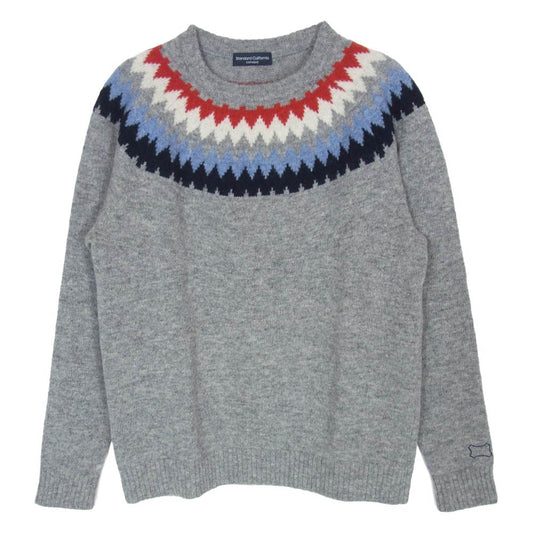 STANDARD CALIFORNIA スタンダードカリフォルニア SD NORDIC SWEATER ノルディック セーター ニット グレー系 M【極上美品】【中古】