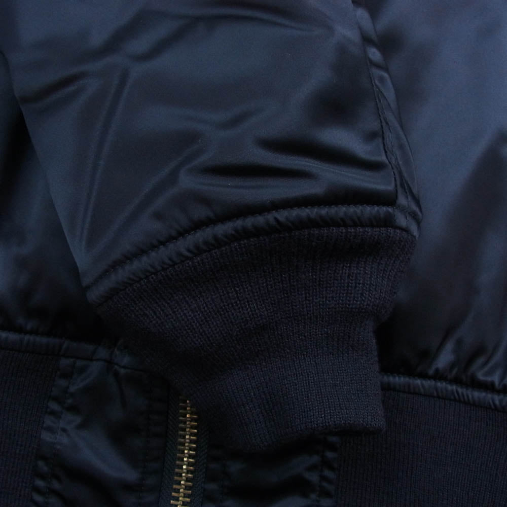 SEQUEL シークエル 24AW SQ-24AW-JK-07 袖チェックネル MA-1 ブルゾン フライトジャケット ブラック系 S【中古】