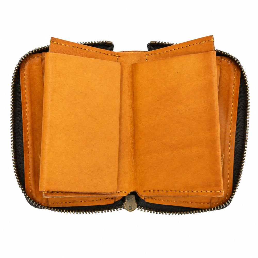 エムピウ zonzo napoli ゾンゾ ナポリ コンパクト 財布 ブラウン系【中古】
