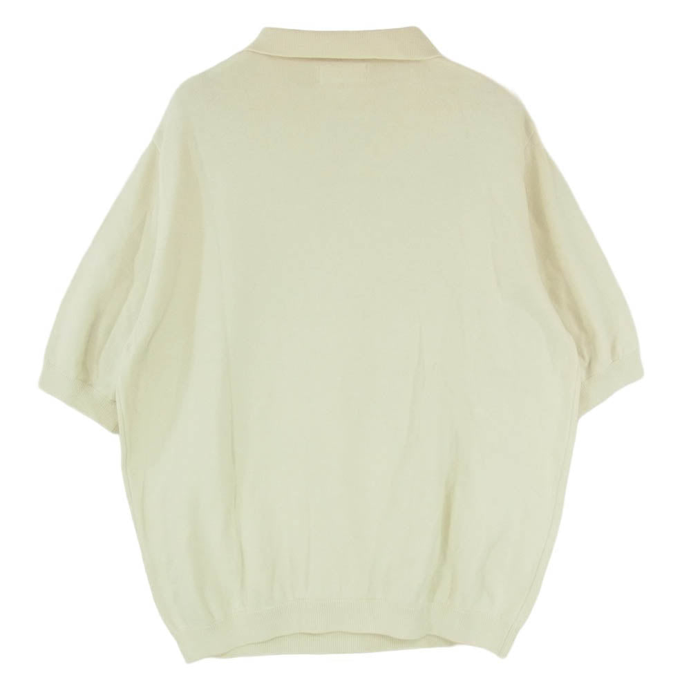 ORGUEIL オルゲイユ OR-9072 Knit polo Shirt ニット ポロ シャツ 半袖 オフホワイト系 40【中古】