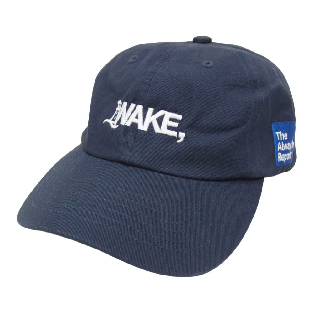 ウェイク × alwayth CAP ロゴ刺繍 オールウェイズ キャップ 帽子 ネイビー系【中古】