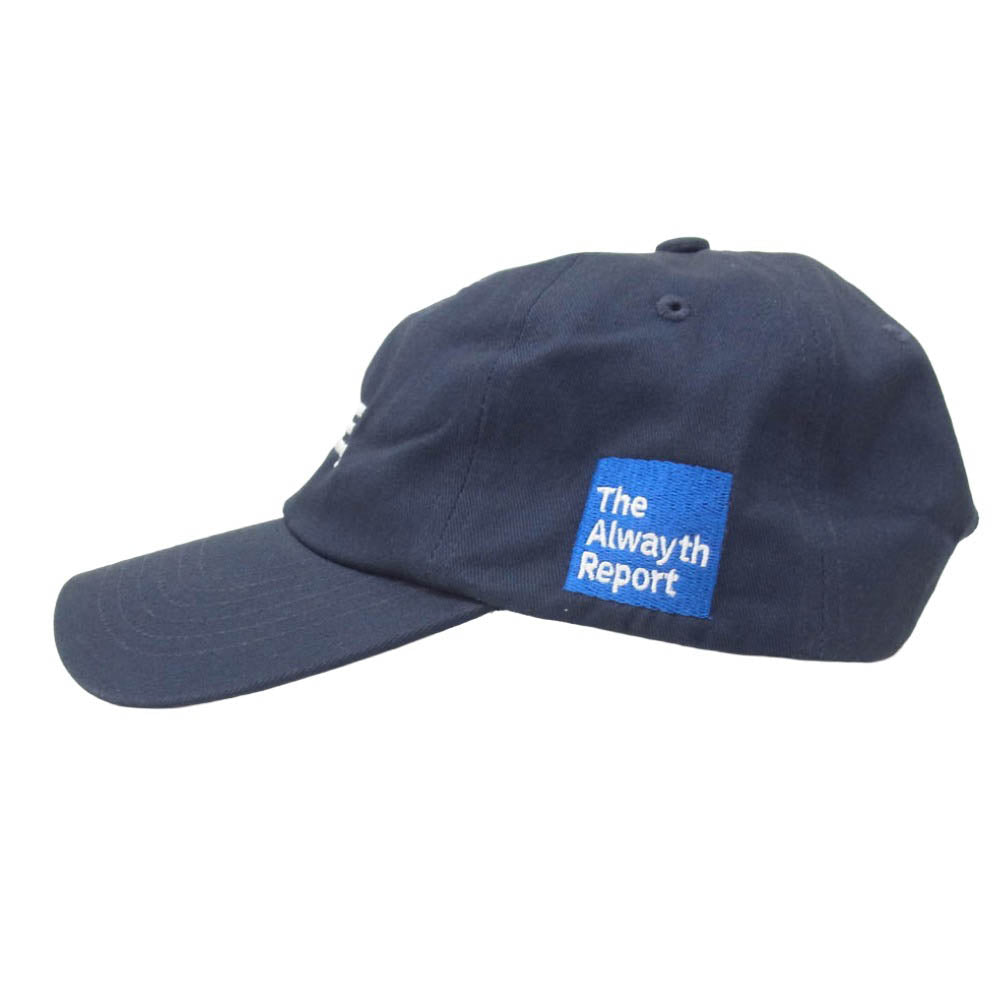 ウェイク × alwayth CAP ロゴ刺繍 オールウェイズ キャップ 帽子 ネイビー系【中古】