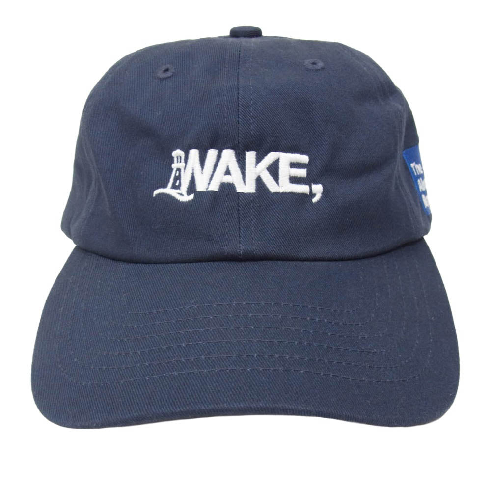 ウェイク × alwayth CAP ロゴ刺繍 オールウェイズ キャップ 帽子 ネイビー系【中古】