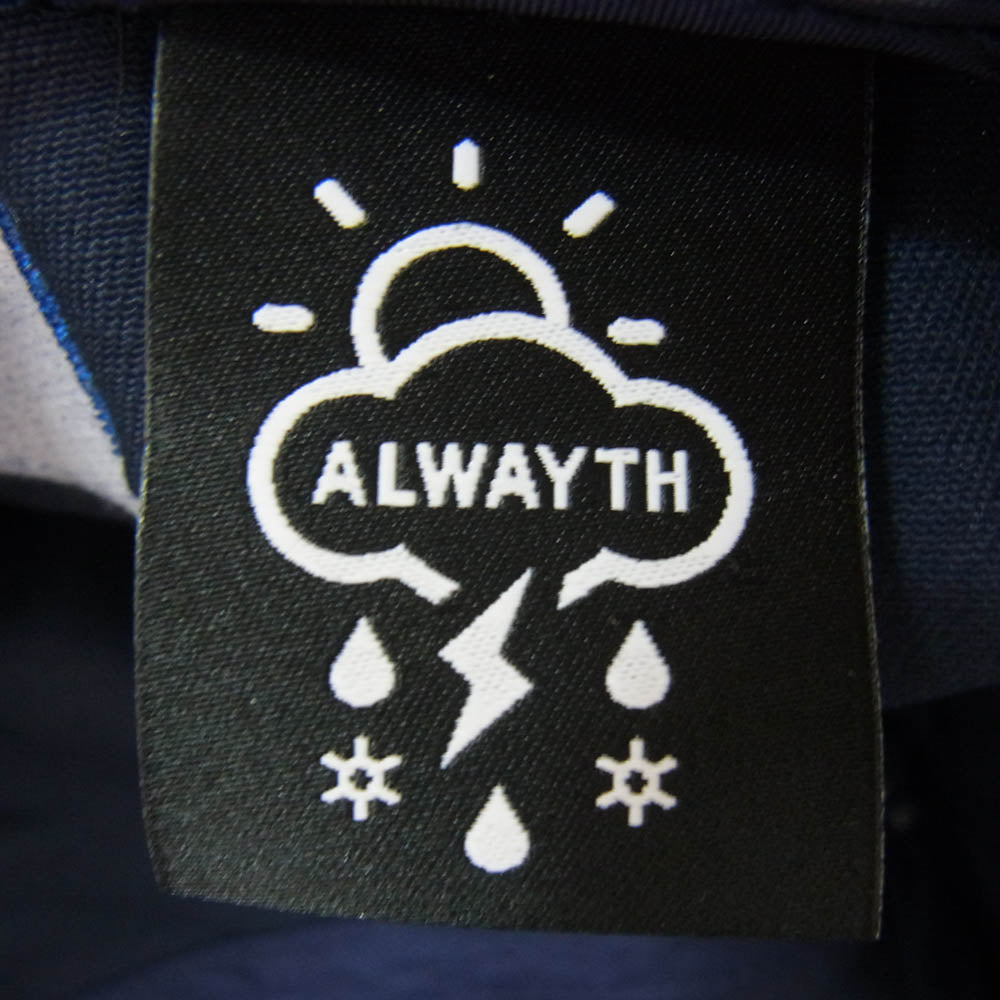 ウェイク × alwayth CAP ロゴ刺繍 オールウェイズ キャップ 帽子 ネイビー系【中古】
