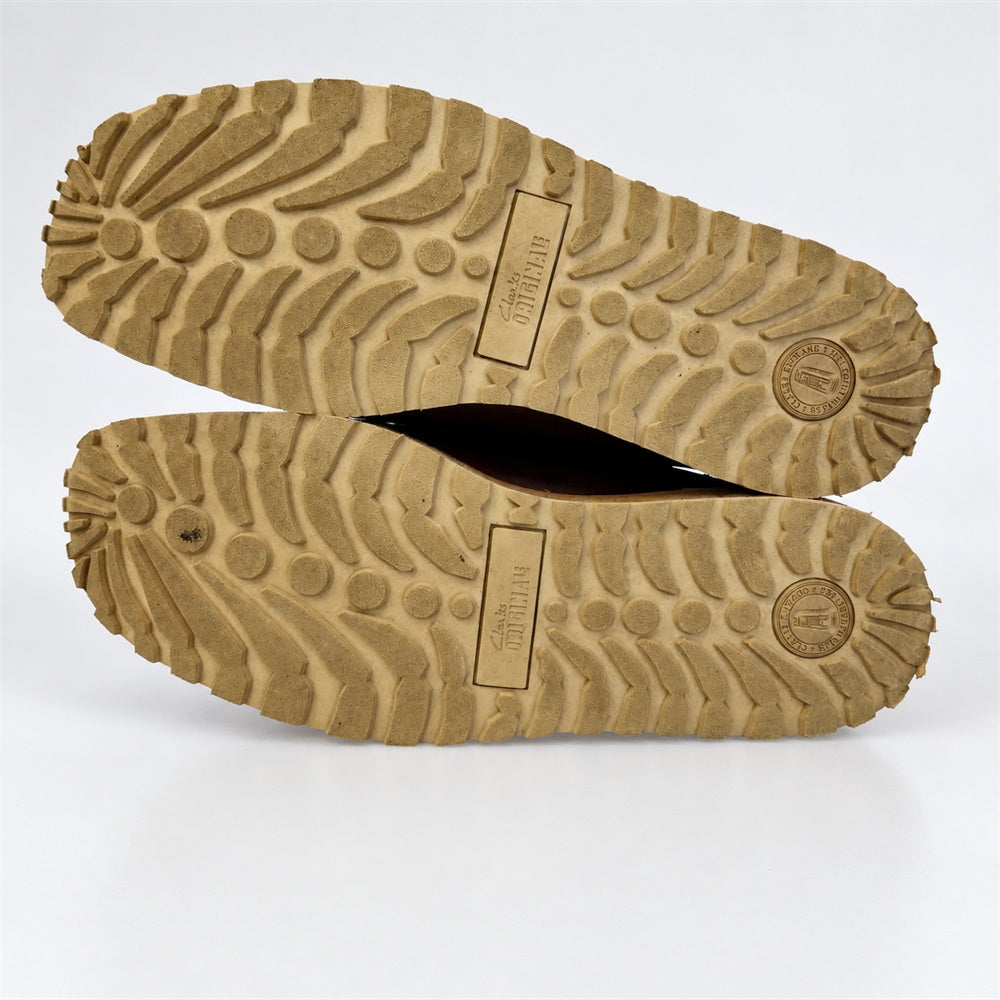 Clarks クラークス 26186060 × STARCOW PARIS Wallabee Scout ワラビー スカウト 型押しレザー ミドルカット ブーツ エンジ系 UK8【中古】
