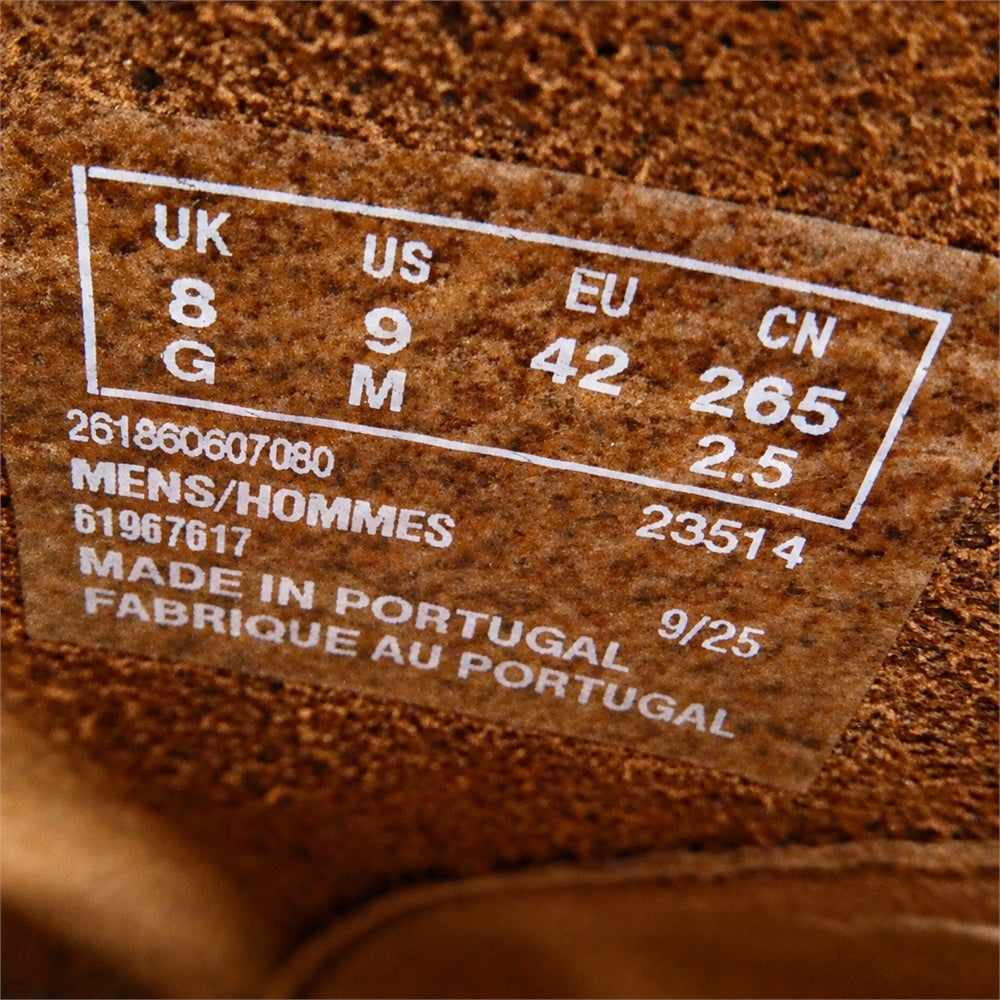 Clarks クラークス 26186060 × STARCOW PARIS Wallabee Scout ワラビー スカウト 型押しレザー ミドルカット ブーツ エンジ系 UK8【中古】