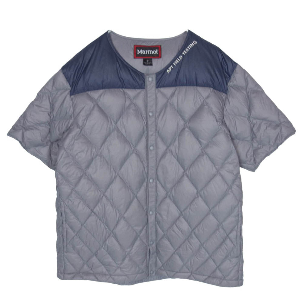 MARMOT マーモット STABRIDGE スタブリッジ TSAMD325AP × STABRIDGE スタブリッジ 750FP DOWN T-SHIRT ダウン Tシャツ 半袖 ジャケット グレー系 XL【美品】【中古】