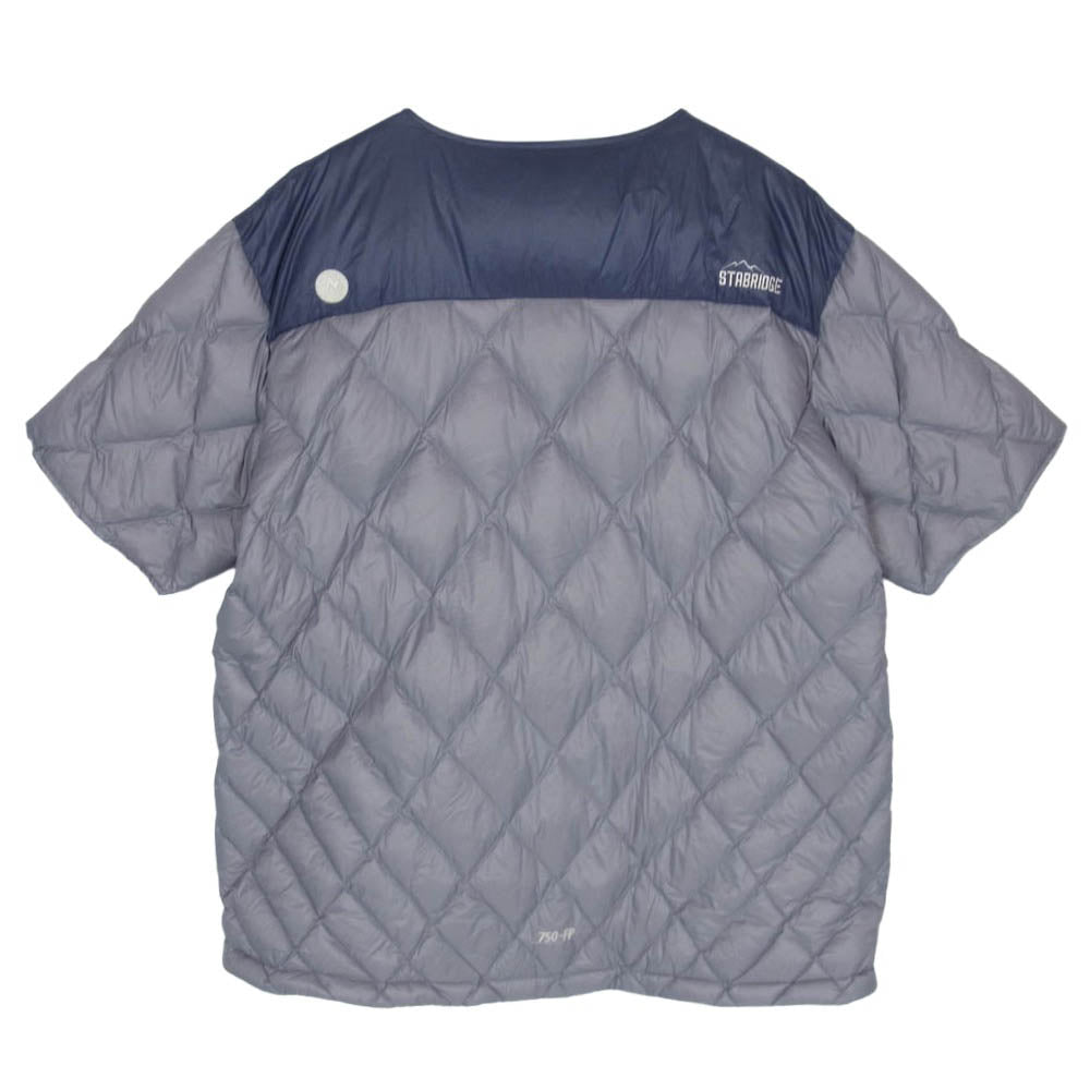 MARMOT マーモット STABRIDGE スタブリッジ TSAMD325AP × STABRIDGE スタブリッジ 750FP DOWN T-SHIRT ダウン Tシャツ 半袖 ジャケット グレー系 XL【美品】【中古】