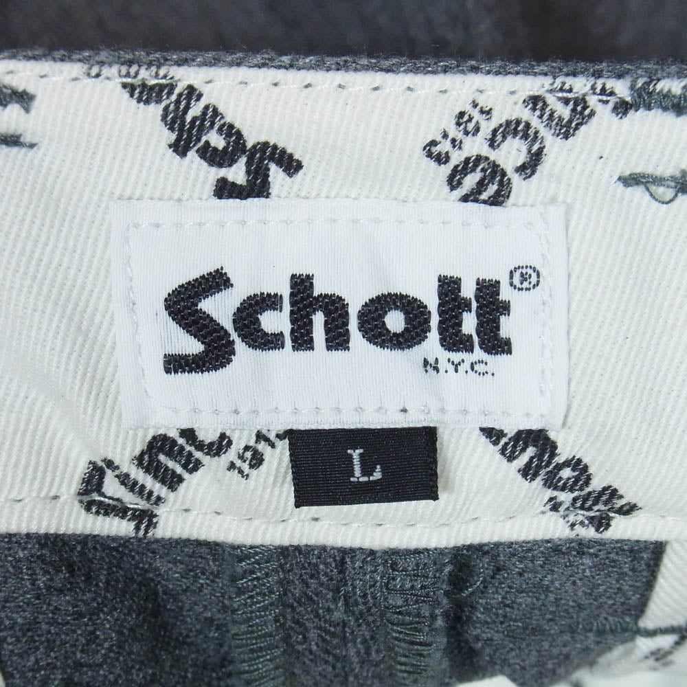 schott ショット 3116037 TC 2タック ワイド ワークパンツ グレー系 L【中古】