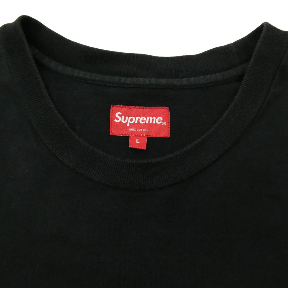 Supreme シュプリーム 17AW Metallic Box Logo L/S Tee メタリック ボックスロゴ 長袖 Tシャツ カットソー ブラック系 L【中古】
