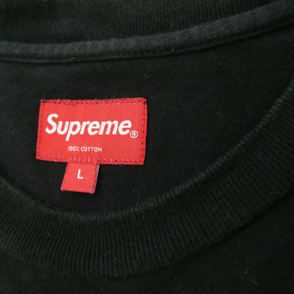 Supreme シュプリーム 17AW Metallic Box Logo L/S Tee メタリック ボックスロゴ 長袖 Tシャツ カットソー ブラック系 L【中古】