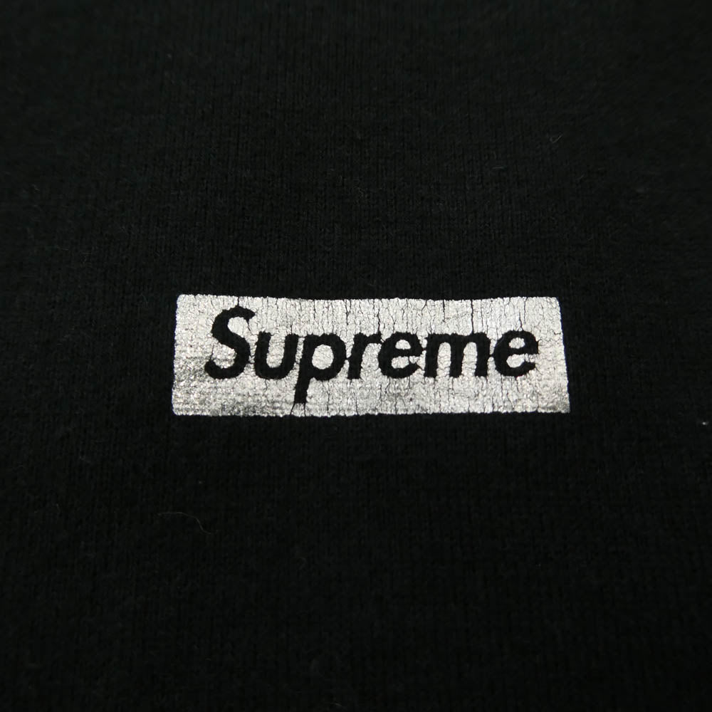 Supreme シュプリーム 17AW Metallic Box Logo L/S Tee メタリック ボックスロゴ 長袖 Tシャツ カットソー ブラック系 L【中古】