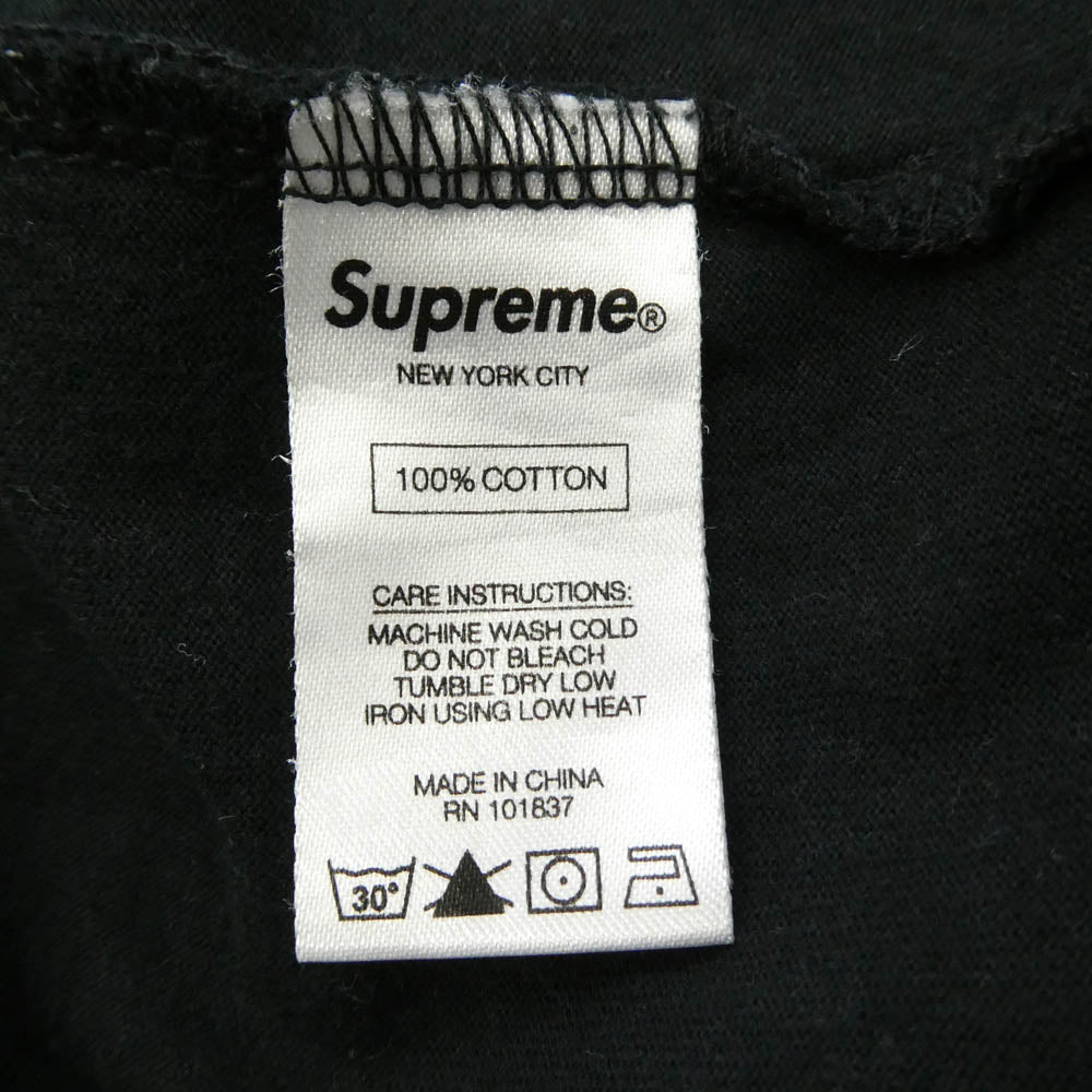 Supreme シュプリーム 17AW Metallic Box Logo L/S Tee メタリック ボックスロゴ 長袖 Tシャツ カットソー ブラック系 L【中古】
