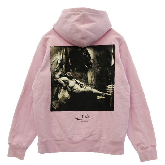 Supreme シュプリーム 20AW x Joel Peter Witkin ジョエル ピーターウィトキン Sanitarium Hooded Sweatshirt サニタリウム フーデッド プルオーバー パーカー ピンク系 L【中古】