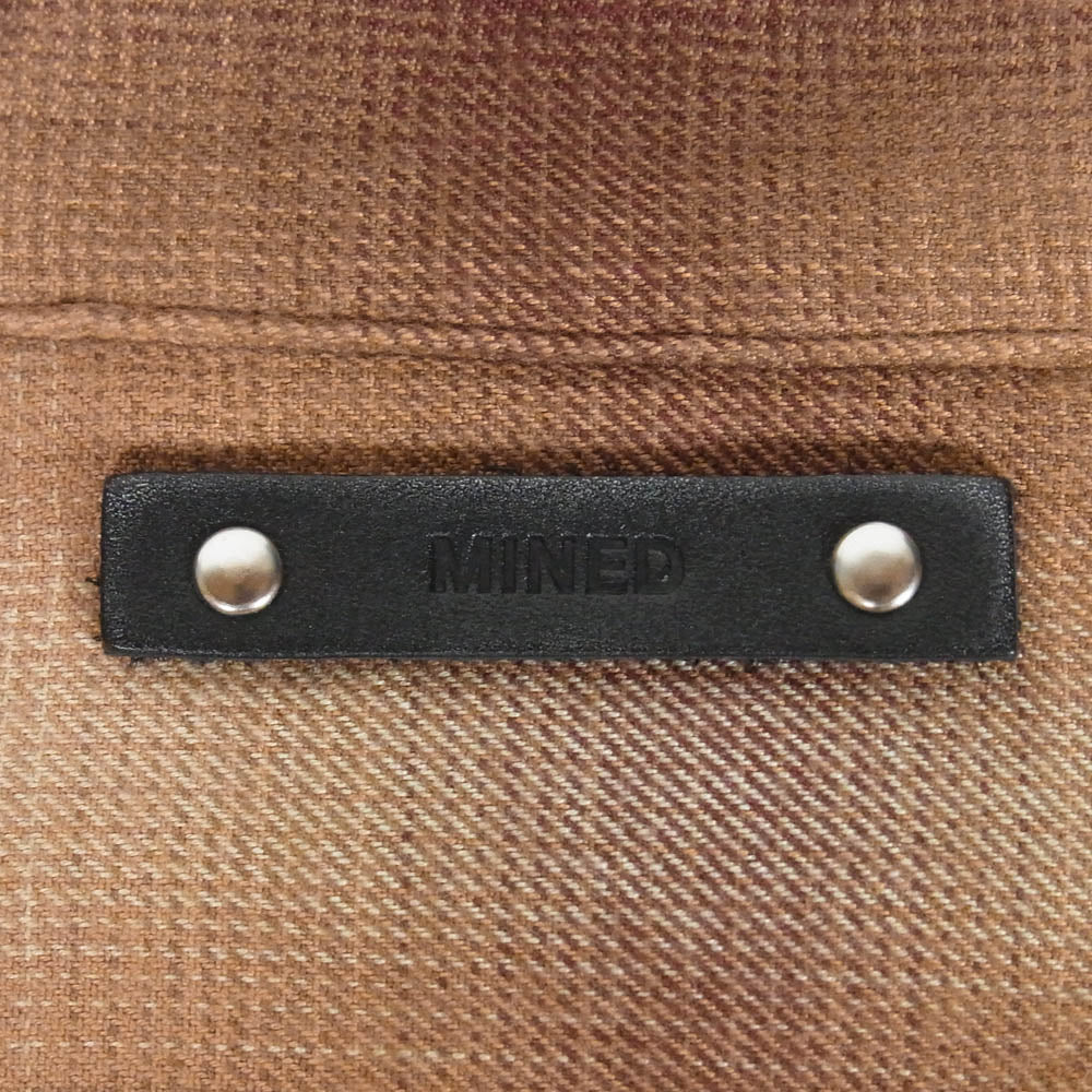 MINEDENIM マインデニム 26SS 2604-5002-17-022 R.Flannel Ombre Open Collar SH フランネル オンブレ オープンカラー 長袖 シャツ オレンジ系 2【中古】