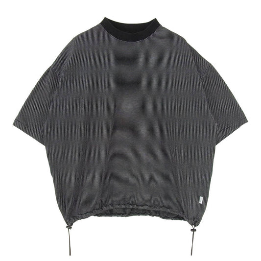 メルタム MTM-CS-0277-25-A BORDER BALLOON TEE S/S ボーダー ドローコード付き バルーン 半袖 Tシャツ カットソー ブラック系 2【中古】