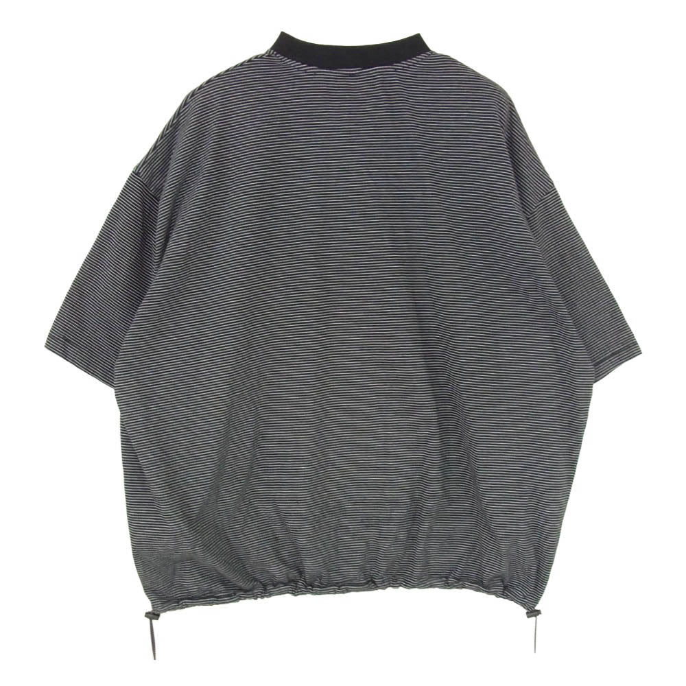 メルタム MTM-CS-0277-25-A BORDER BALLOON TEE S/S ボーダー ドローコード付き バルーン 半袖 Tシャツ カットソー ブラック系 2【中古】